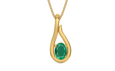 Gold Emerald Pendant Rare Quality (P9)