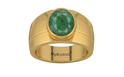 Gold Emerald Ring Fine Quality (R1)