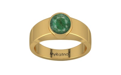 Gold Emerald Ring Fine Quality (R10)