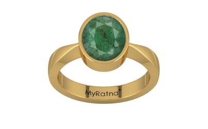 Gold Emerald Ring Fine Quality (R9)