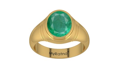 Gold Emerald Ring Limited Quality (R7)