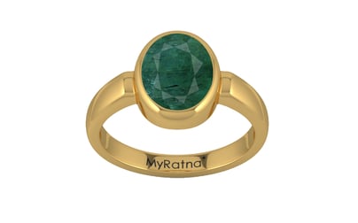 Gold Emerald Ring Prime Quality (R6)