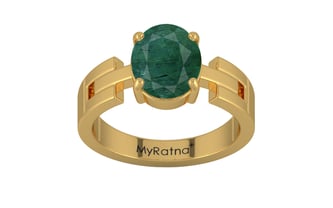 Gold Emerald Ring Prime Quality (R8)