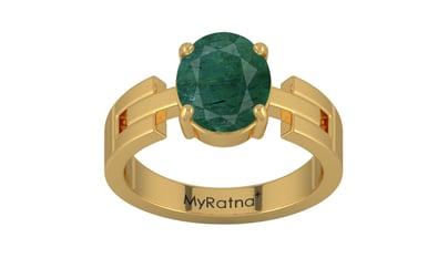 Gold Emerald Ring Prime Quality (R8)