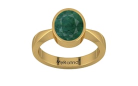 Gold Emerald Ring Prime Quality (R9)