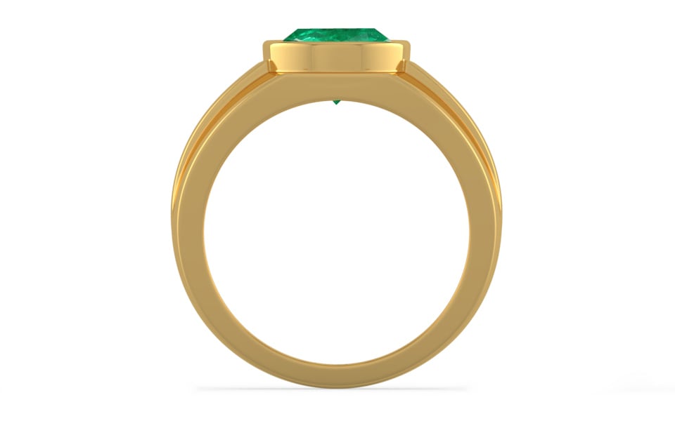 Gold Emerald Ring Rare Quality (R1)