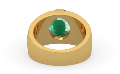 Gold Emerald Ring Rare Quality (R1)