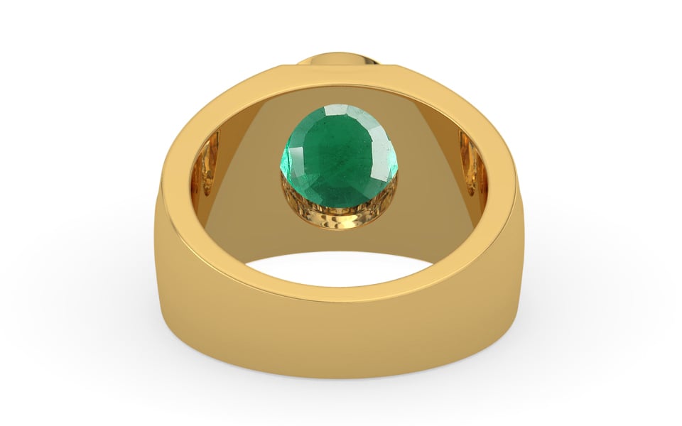 Gold Emerald Ring Rare Quality (R1)