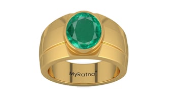 Gold Emerald Ring Rare Quality (R1)