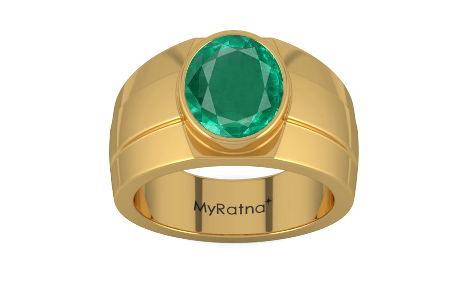 Gold Emerald Ring Rare Quality (R1)