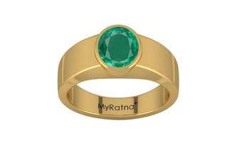 Gold Emerald Ring Rare Quality (R10)