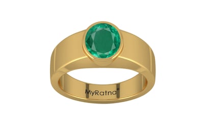 Gold Emerald Ring Rare Quality (R10)