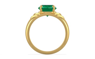 Gold Emerald Ring Rare Quality (R4)