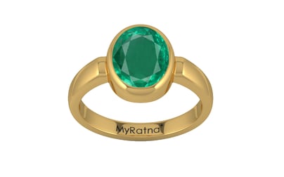 Gold Emerald Ring Rare Quality (R6)