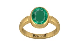 Gold Emerald Ring Rare Quality (R6)
