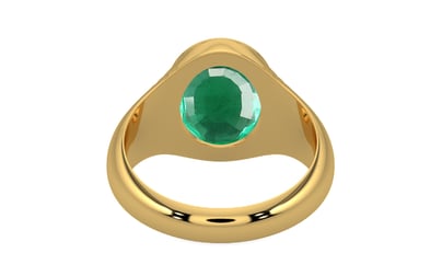 Gold Emerald Ring Rare Quality (R7)