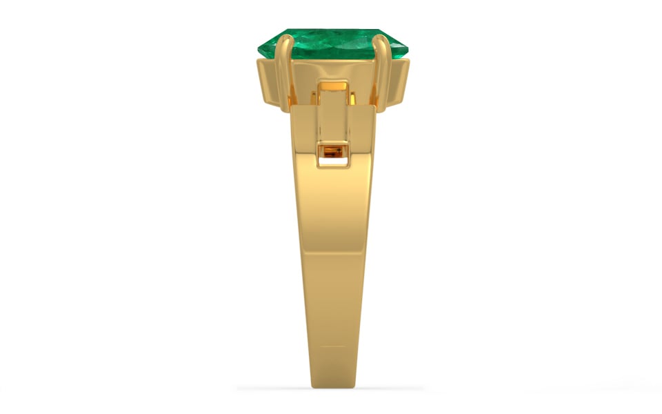 Gold Emerald Ring Rare Quality (R8)
