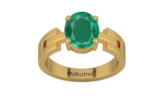 Gold Emerald Ring Rare Quality (R8)