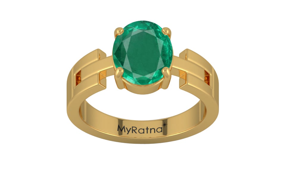 Gold Emerald Ring Rare Quality (R8)