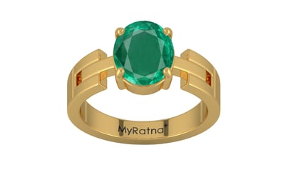 Gold Emerald Ring Rare Quality (R8)