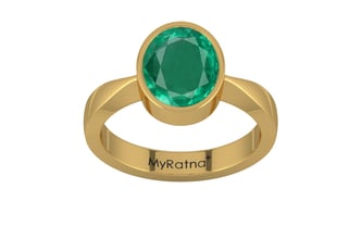 Gold Emerald Ring Rare Quality (R9)
