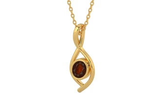 Gold Hessonite Garnet Pendant Fine Quality (P1)