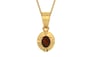 Gold Hessonite Garnet Pendant Fine Quality (P11)