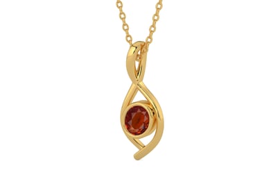 Gold Hessonite Garnet Pendant Limited Quality (P1)
