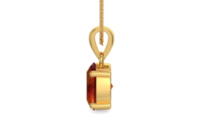 Gold Hessonite Garnet Pendant Limited Quality (P10)