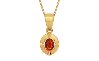 Gold Hessonite Garnet Pendant Limited Quality (P11)