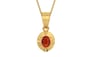 Gold Hessonite Garnet Pendant Limited Quality (P11)