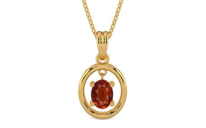 Gold Hessonite Garnet Pendant Limited Quality (P2)
