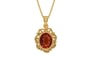 Gold Hessonite Garnet Pendant Limited Quality (P5)