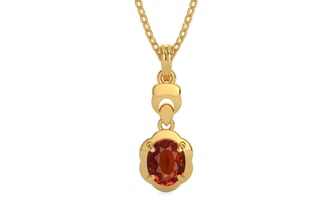 Gold Hessonite Garnet Pendant Limited Quality (P6)