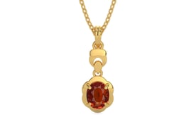 Gold Hessonite Garnet Pendant Limited Quality (P6)