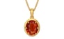Gold Hessonite Garnet Pendant Limited Quality (P8)