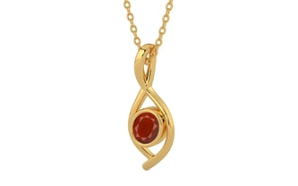 Gold Hessonite Garnet Pendant Prime Quality (P1)