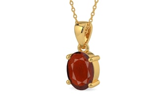 Gold Hessonite Garnet Pendant Prime Quality (P10)