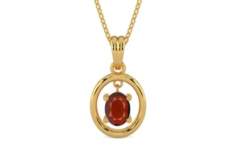 Gold Hessonite Garnet Pendant Prime Quality (P2)