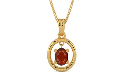 Gold Hessonite Garnet Pendant Prime Quality (P2)