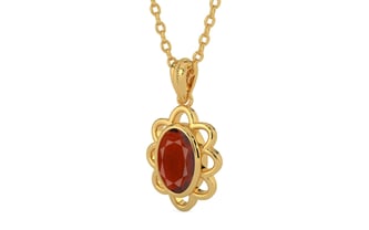 Gold Hessonite Garnet Pendant Prime Quality (P3)