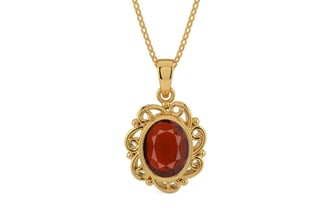 Gold Hessonite Garnet Pendant Prime Quality (P5)