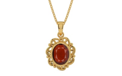 Gold Hessonite Garnet Pendant Prime Quality (P5)