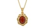 Gold Hessonite Garnet Pendant Prime Quality (P5)