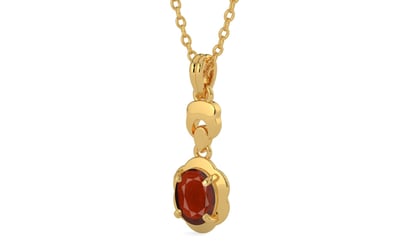 Gold Hessonite Garnet Pendant Prime Quality (P6)