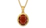 Gold Hessonite Garnet Pendant Prime Quality (P8)