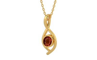 Gold Hessonite Garnet Pendant Rare Quality (P1)