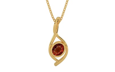 Gold Hessonite Garnet Pendant Rare Quality (P1)