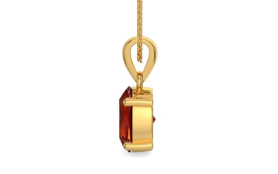 Gold Hessonite Garnet Pendant Rare Quality (P10)