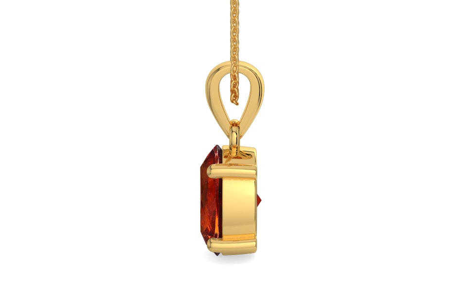 Gold Hessonite Garnet Pendant Rare Quality (P10)